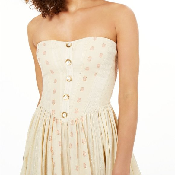 NEW Free People Amanda Strapless Midi Dress $228 - Picture 7 of 13